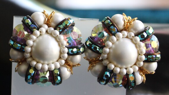 Elegant White Pearl And Rhinestone Wrap Bracelet … - image 4