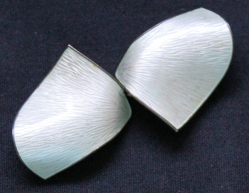 Guilloche Enamel Sterling Pin Norway Mid Century Modern