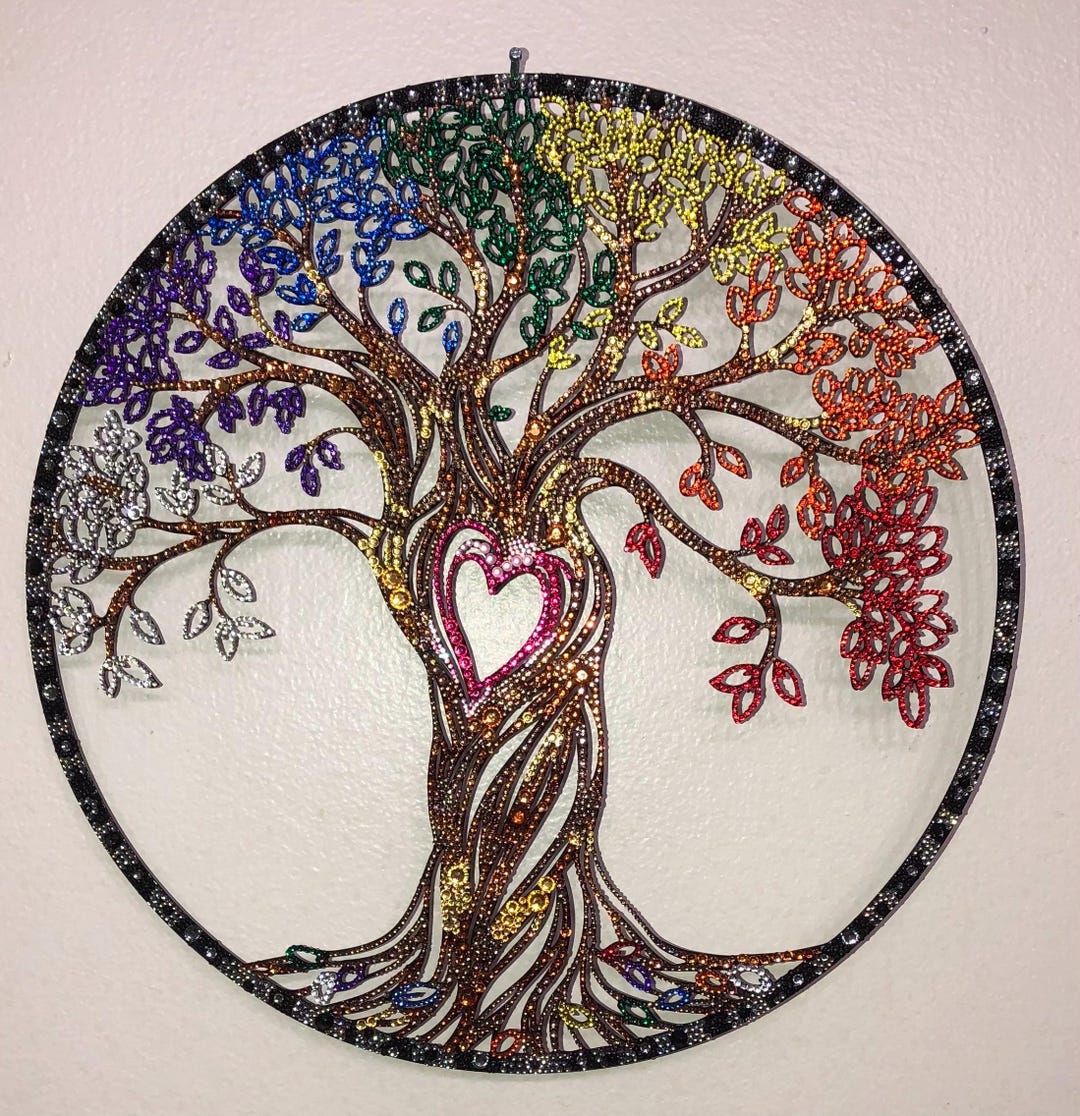 Tree of Life Wall Decor | Rhinestone Wall Art | Wall Decor | Mandala ...