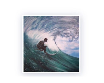 Surfer in wave - Surfer - Surfing - wave - barrel - surfer gift - Newquay - Cornwall - Surf