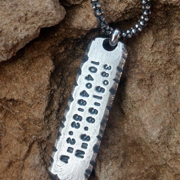 Gps Necklace Etsy