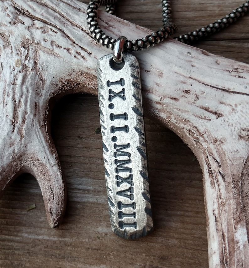 mens roman numeral necklace