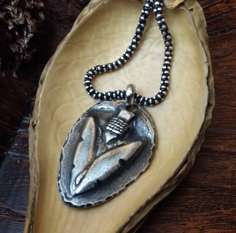 Mens Arrowhead Necklace Sterling Silver Personalized Jewelry Etsy