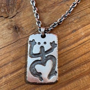 Men's Heavy Silver Dog Tag Style Pendant custom carved with your logo, drawing or artwork. Personalized, meaningful men's jewelry make the best gifts for him!