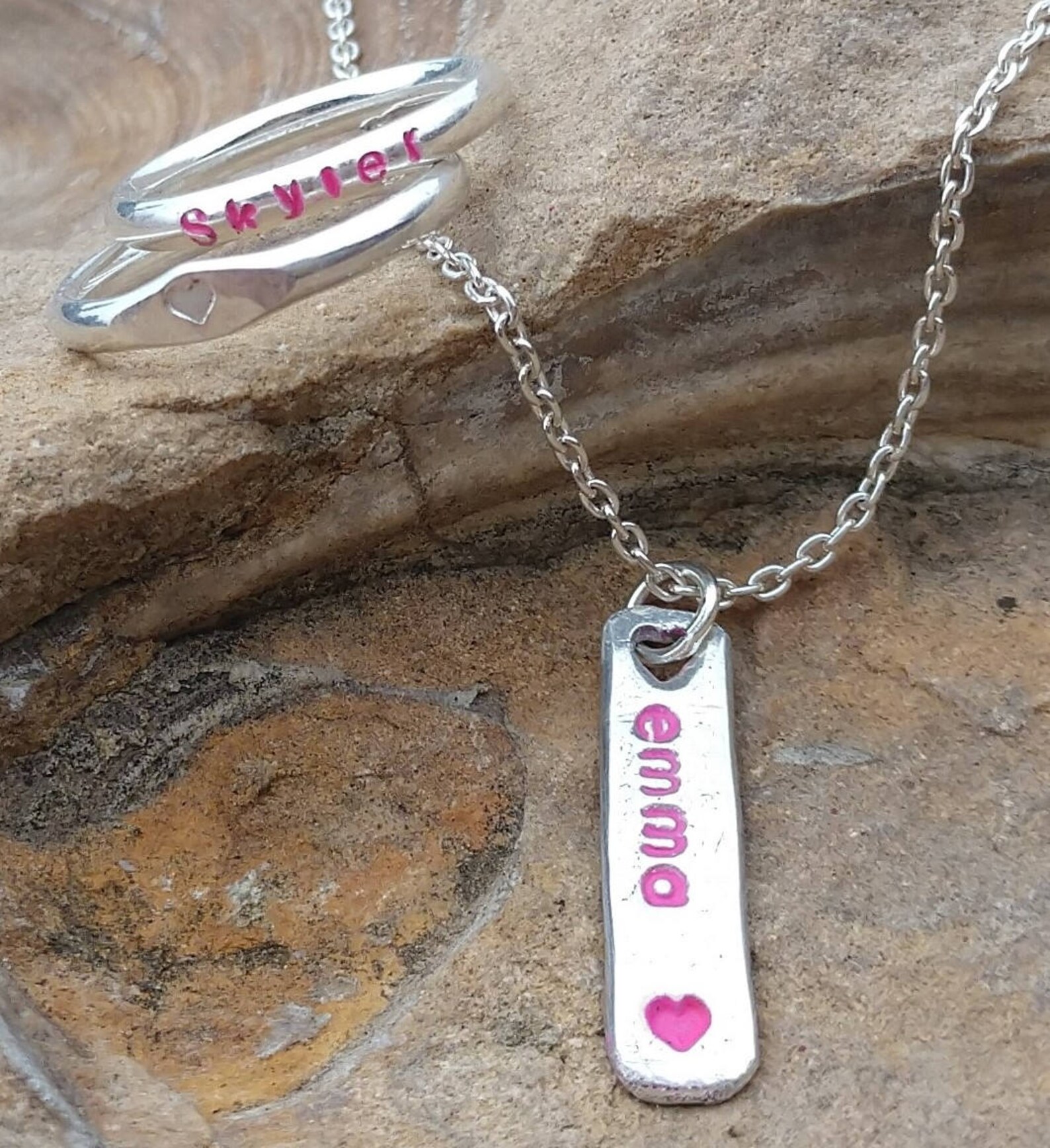 Girls Ring Little Girl Ring Friendship Ring Dainty Name Etsy