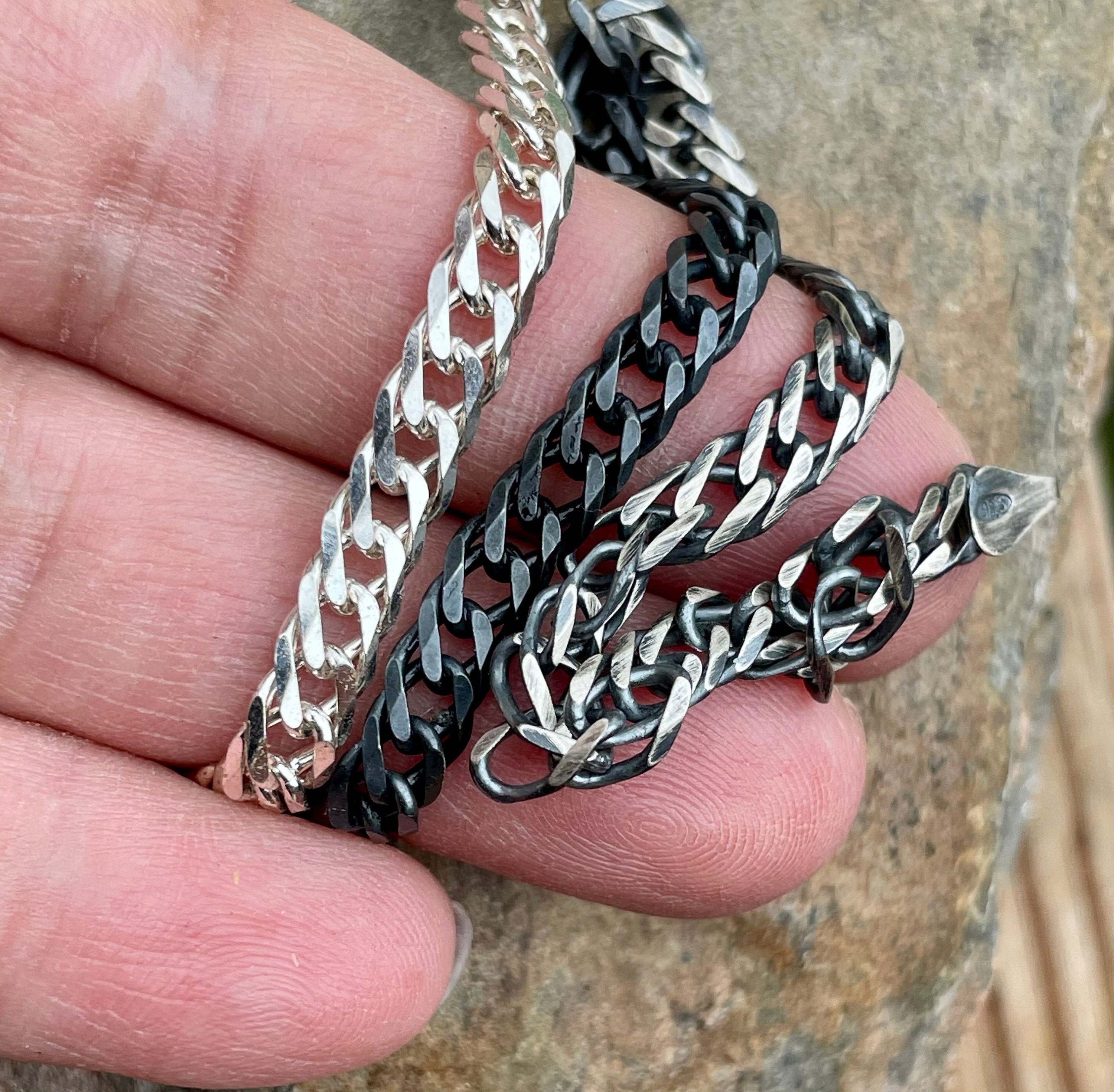 Mens Silver Chain Necklace 5mm Double Link Unique Specialty Etsy