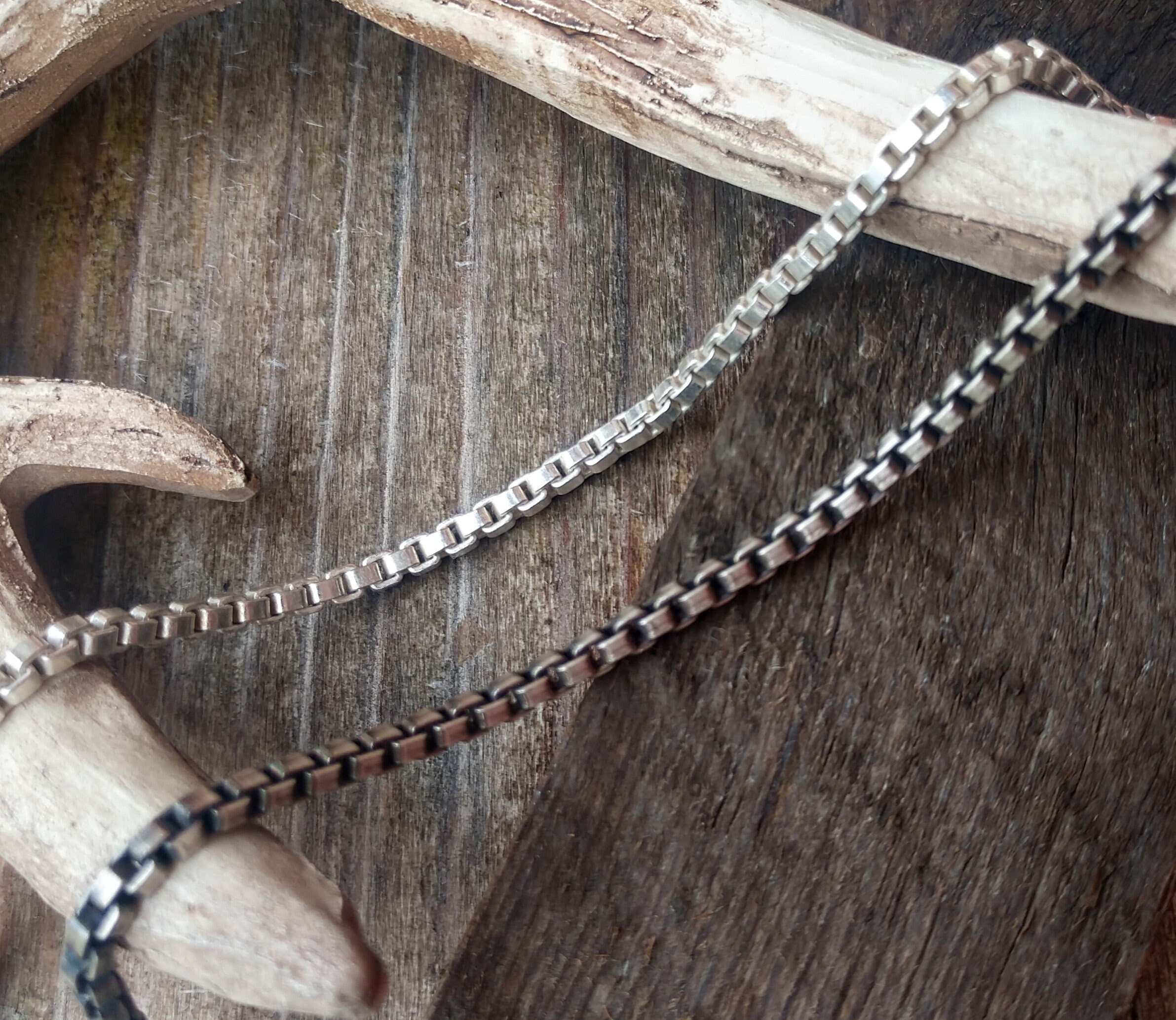Mens Heavy Sterling Silver Box Chain 