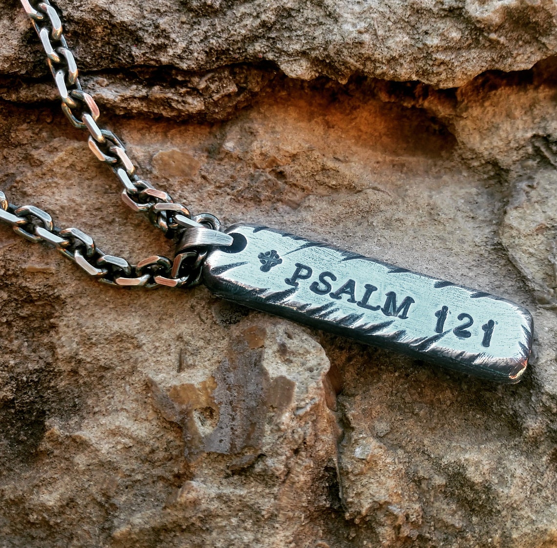 Bible Verse Necklace Scripture Jewelry Mens Religious Gift Etsy