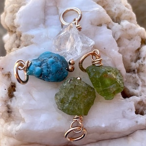 Natural Birthstone Charm for Necklace or Bracelet, Gifts for Her,