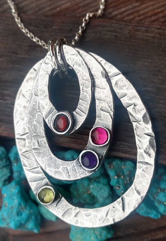 etsy birthstone necklace