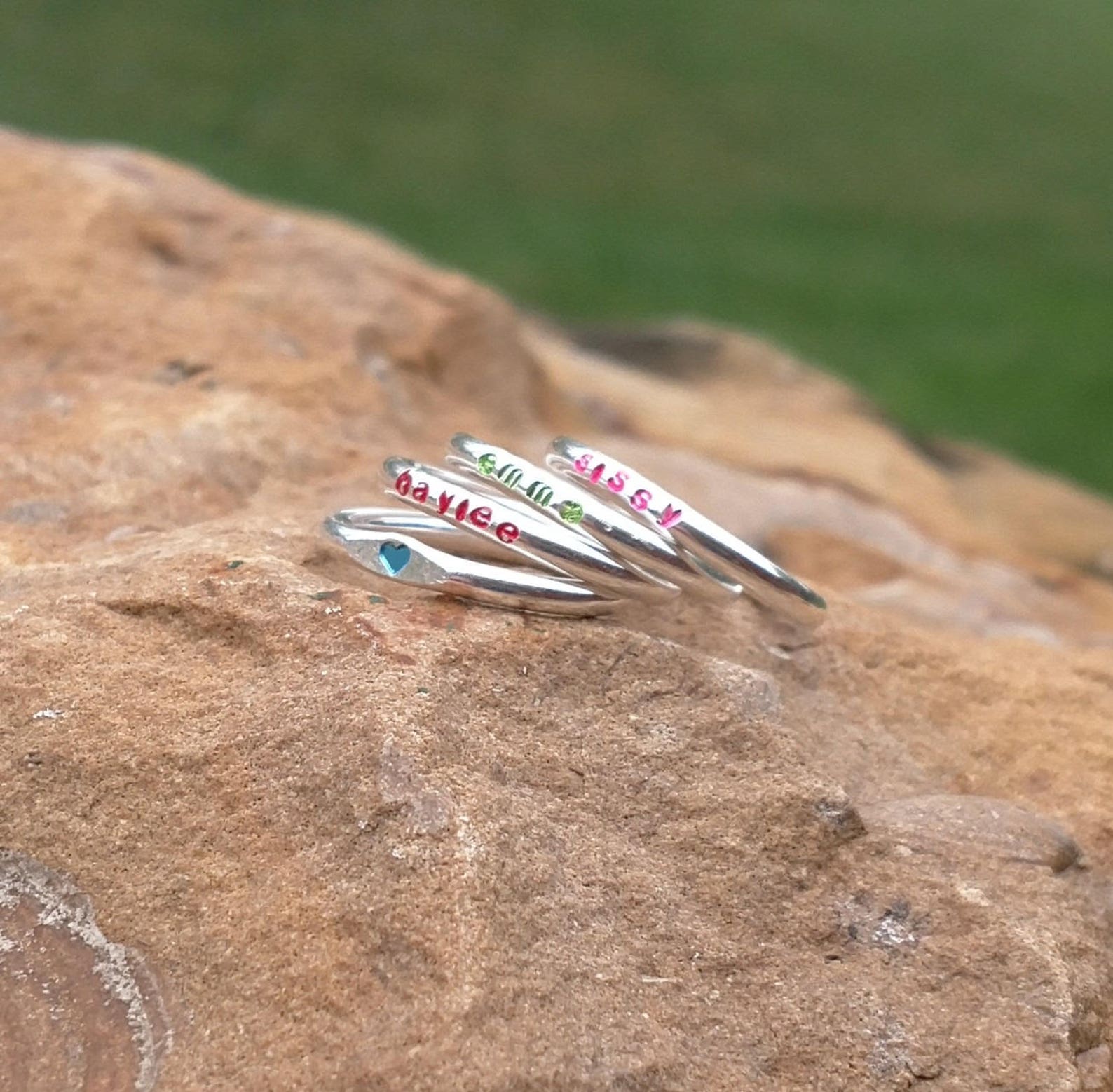 Girls Ring Little Girl Ring Friendship Ring Dainty Name Etsy