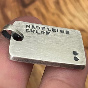 Custom Necklace Pendant for Men Sterling Silver Personalized Name GIfts
