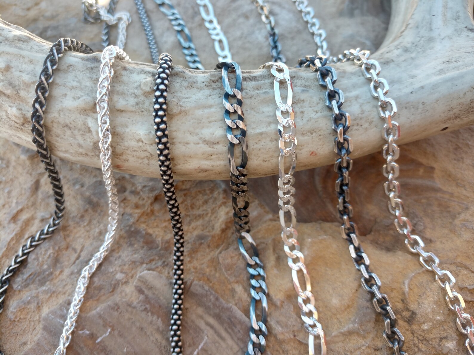 Wheat Chain Necklace Mens 925 Sterling Silver Necklace Etsy