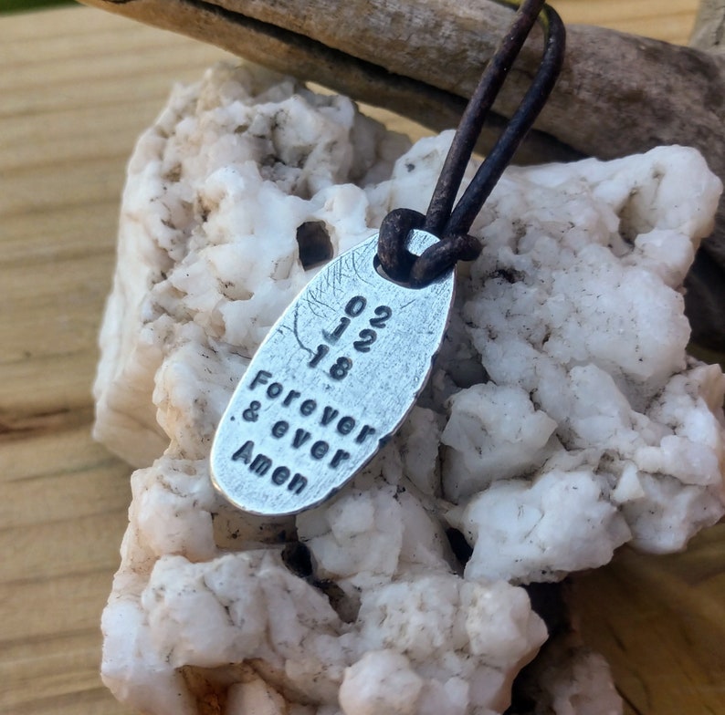 Mens Necklace Personalized Pendant Gift for Him Christmas Gift Etsy