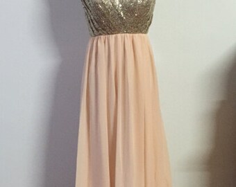 bright peach bridesmaid dresses