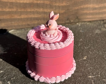 Pink chubby bunny grinder - ready to ship holiday gift
