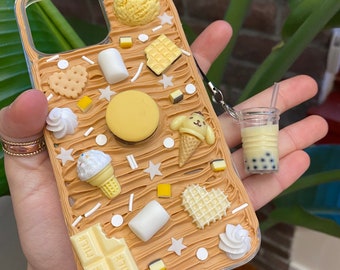 White Chocolate Sweets Case - Decoden Phone case