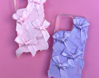 Coquette Bow Case - unique style real bow phone case - read description