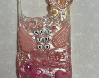 HOT TO GO shimmer phone case - decoden girly decor phone case - hotttogo