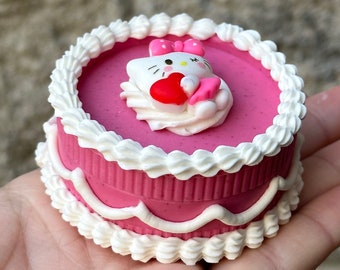 Kawaii Kitty Fake Cake Grinder - Choose your topper and colors - 35 Character Options - Fake Cake Herb Grinder