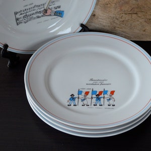 4 French Bicentenary Porcelain Plates - Vintage French Revolution Commemoration Dinning Plates - Collector Plates - Olympic Games 2024