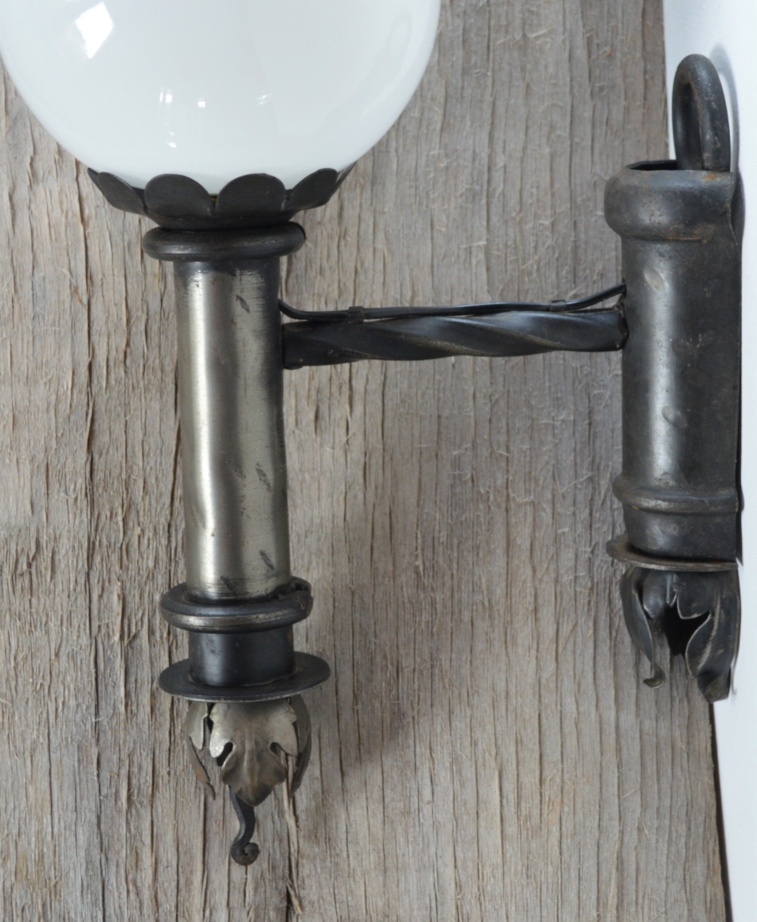 Gothic Vintage Wrought Iron Sconce Black Wall Lighting With Etsy