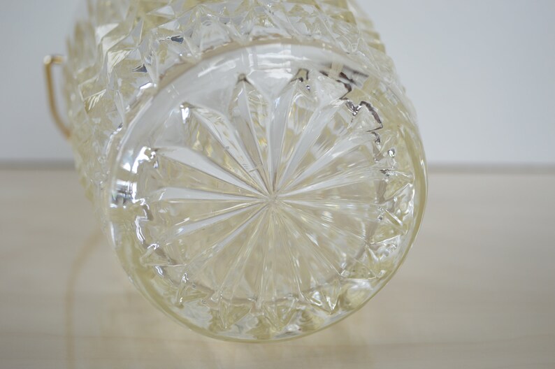 French Vintage Glass Ice Cube Bucket Gold and Glass Ice Etsy