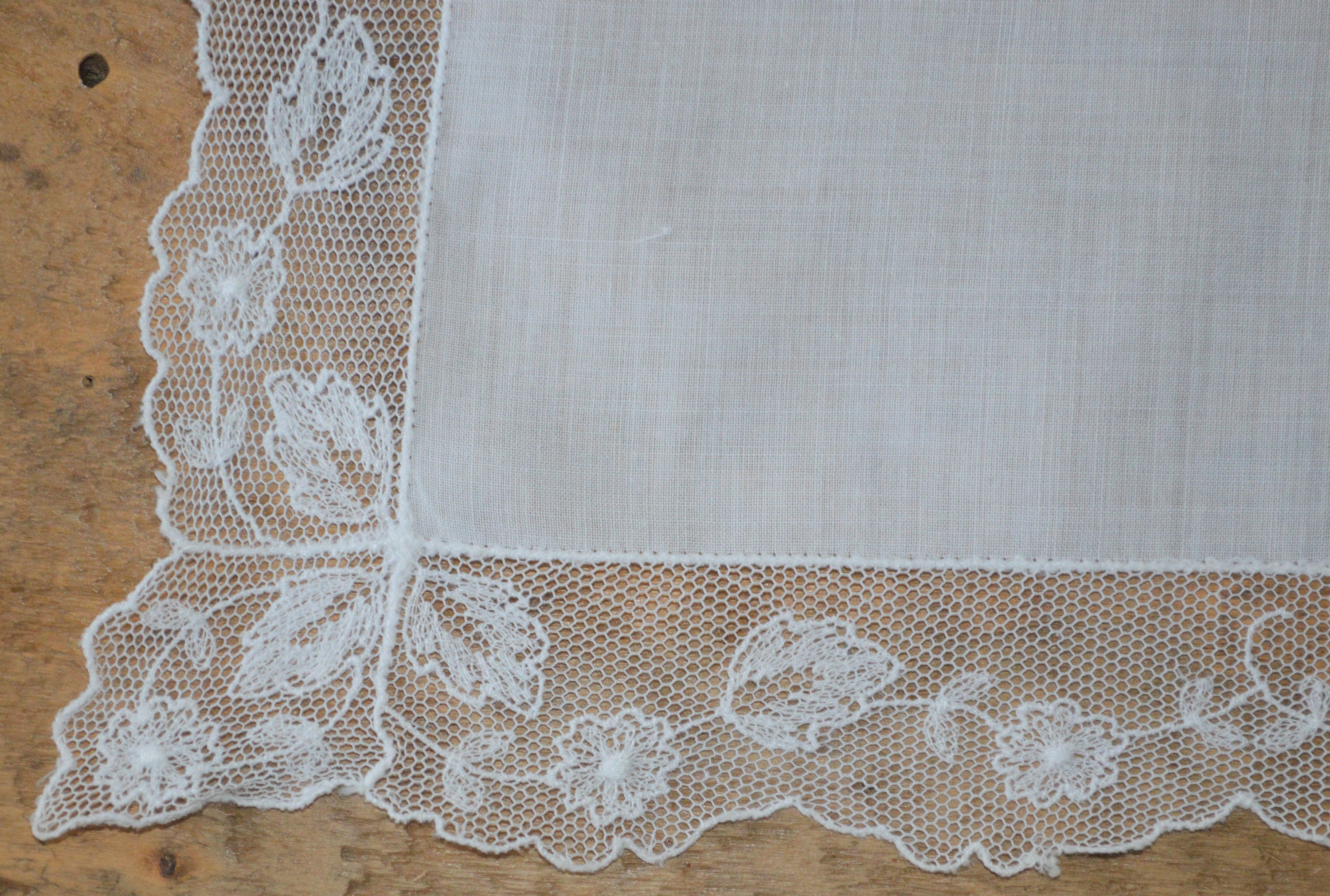 Vintage Fine White Cotton Handkerchief French Antique White | Etsy
