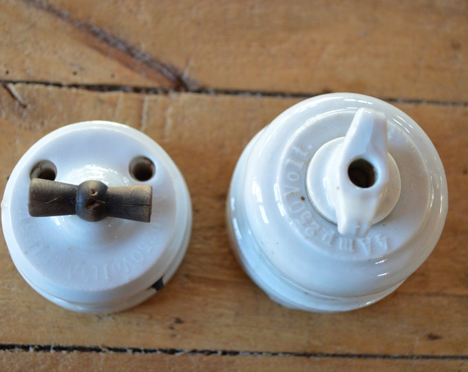 Antique Porcelain Light Switch French Vintage Ceramic and Etsy