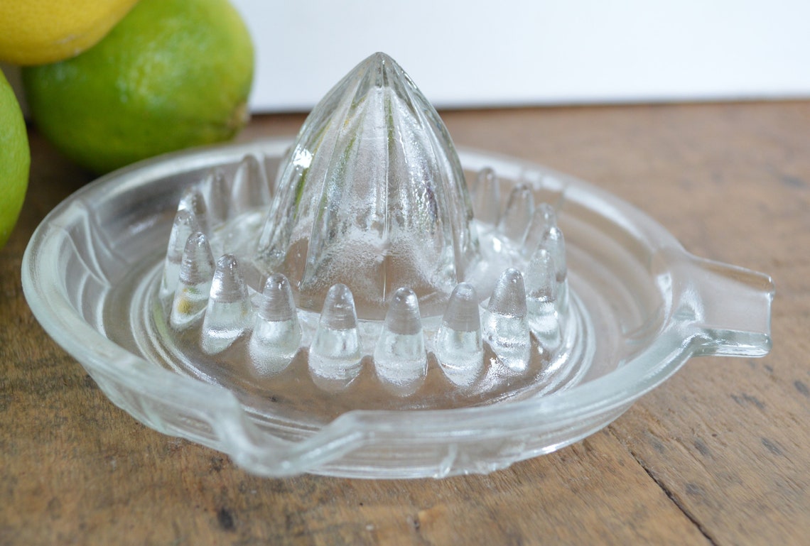 Vintage Français Glass Citrus Press Presse à citron en verre Etsy