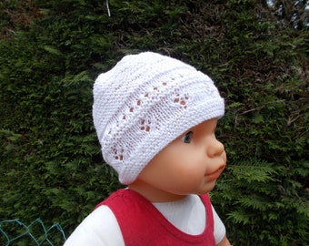 Bonnet coton blanc