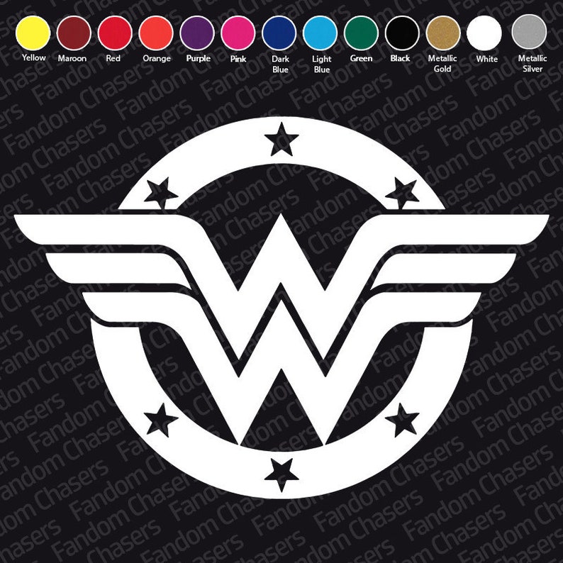 Wonder Woman Classic Logo Decal DC Comics Bumper Sticker | Etsy