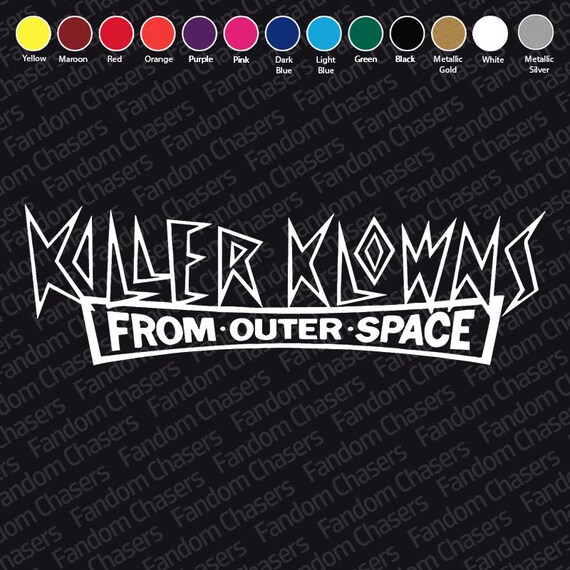 Killer Klowns Logo Decal Horror Bumper Sticker Unique Etsy