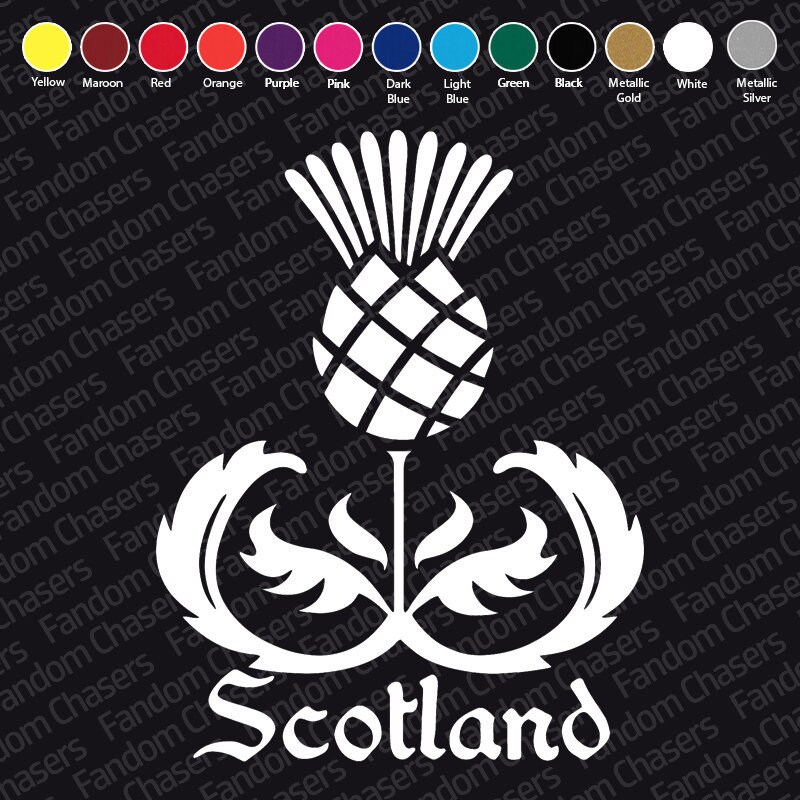 Outlander Decal - Scotland Thistle Bumper Sticker - Unique Fandom Gift