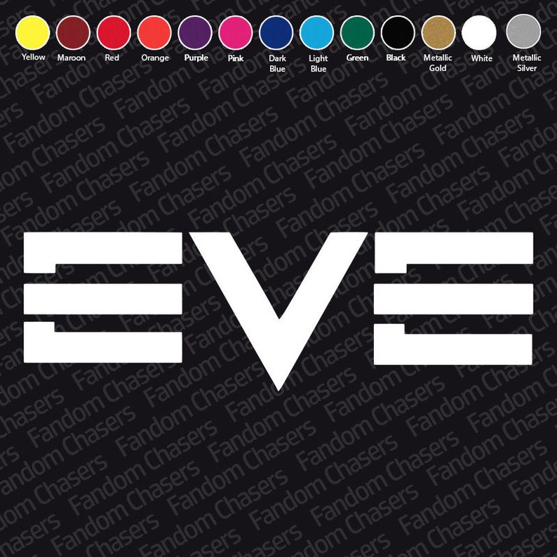 Eve Logo Decal Gaming Bumper Sticker Unique Fandom Gift Etsy - how to put decals in games roblox