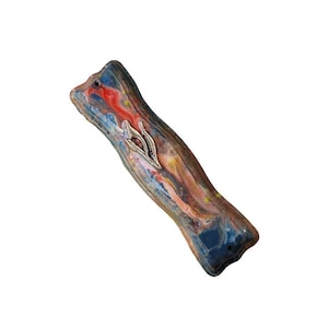 Painted Mezuzah Case , Colorful Mezuzah,Jewish Gift, Home Guard , Made in Israel