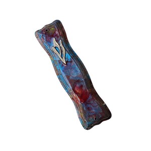 Painted Mezuzah Case , Colorful Mezuzah,Jewish Gift, Home Guard , Made in Israel