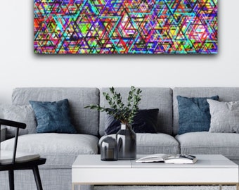 Abstract Star of David, Israel Art, colorful  Magen David