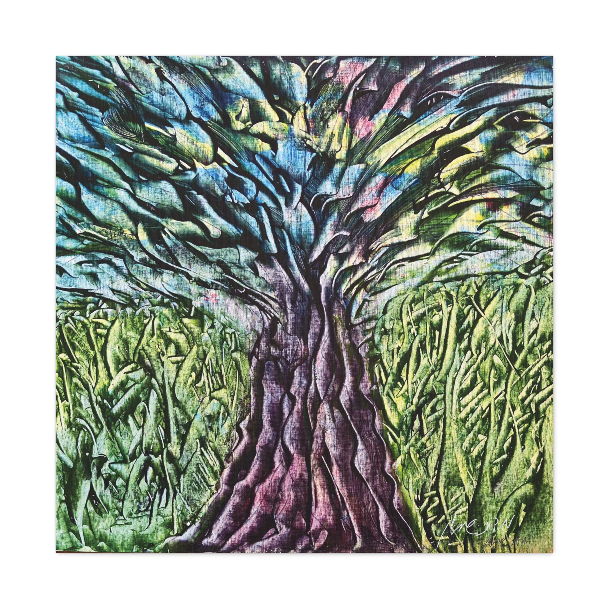 Tree of Life Painting,Israel Art, Canvas Printing