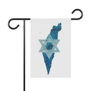 ISRAEL  Banner, Israel Map banner , Star of David flag