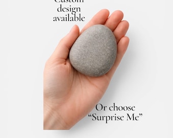 Piedra pintada a mano • Regalo de piedra personalizado • Pintada a mano • Elige tu diseño