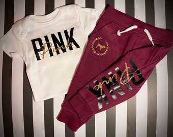 burgundy baby outfit