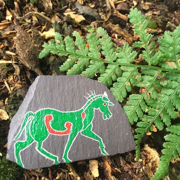 Inverurie Horse Design Pictish Brooch Carved on Slate.