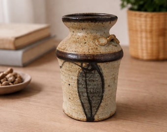 Taggerty Pottery Vintage Stoneware Vase Australian Studio Pottery 1970s