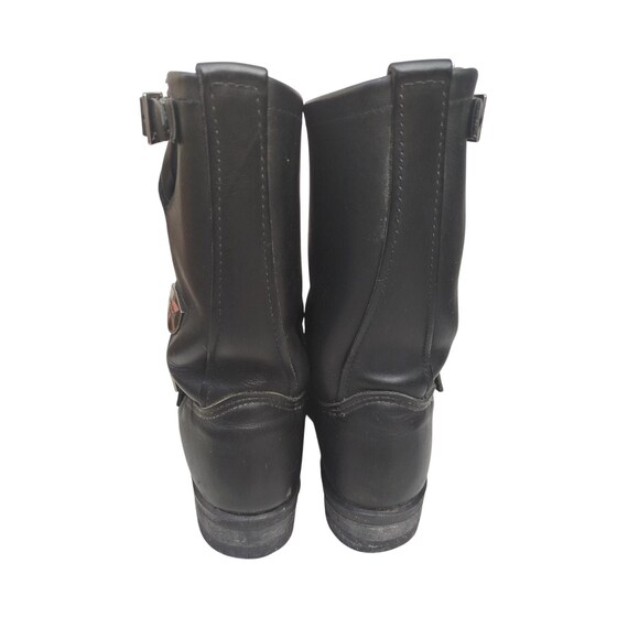 Vintage Red Wing 968 Biker Boots – Black Leather Work Boots  display picture 2