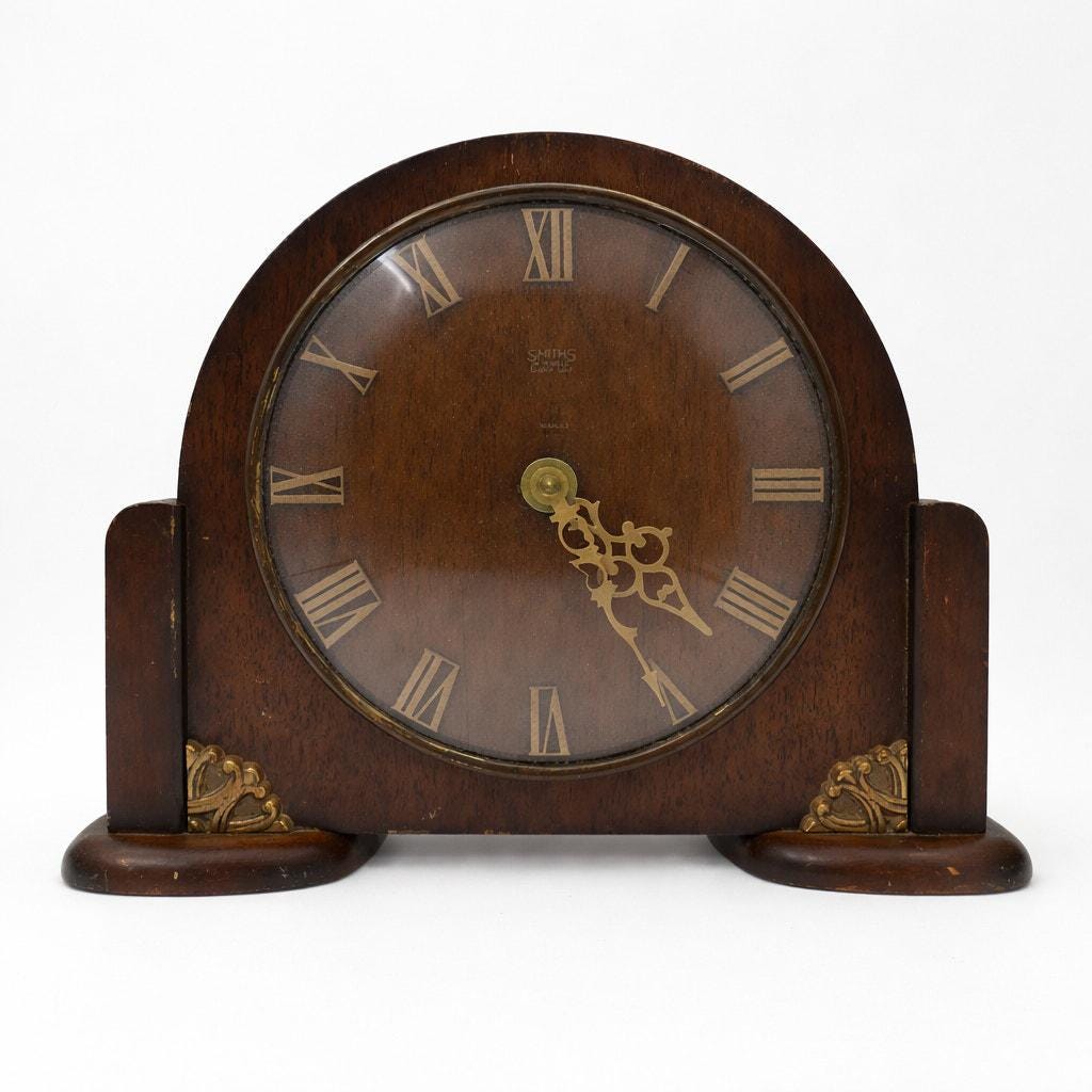 Horloge Calèche Smiths – Couleur Or, Fonctionne Sur Piles, état D’usage