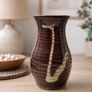 Vintage Philip Gardiner Studio aardewerk vaas ondertekend Mevagissey Cornwall verzameldecor