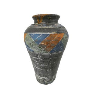 Vintage Southwestern Pottery Vase | Hand Painted Ceramic | Indigenous Art Studio Pottery | Boho Desert Home Decor