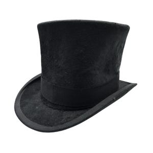 Antique Victorian Silk Top Hat Isaac Walton & Co | 1800s Black Formal Hat | Steampunk Costume | Size 6 7/8 | Theatre Prop