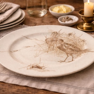 Antique Doulton Burslem Bird Transferware Meat Platter (44cm)